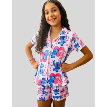 Imagem de Pijama Americano Infantil Stitch Roupa De Dormir Personagens - Isysser