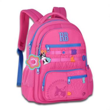 Imagem de Mochila De Costas Rebecca Bonbon Oficial Feminina Escolar, Rosa