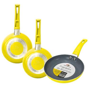 Imagem de Kit 2 Frigideira De Ovo Hambúrguer Cerâmica Antiaderente 14cm - CASAMB