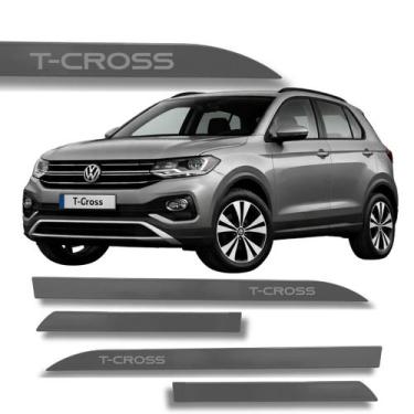 Imagem de Jogo de Friso Lateral Tcross 2019 A 2026 Cores Volks Ponta de Faca Pro