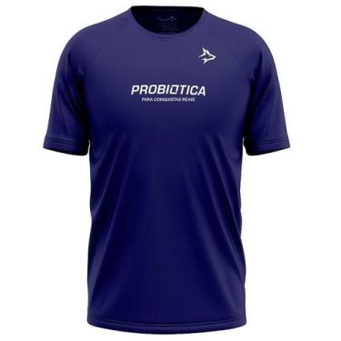 Imagem de Camiseta Dry Fit - Azul Tamanho GG - Probiótica