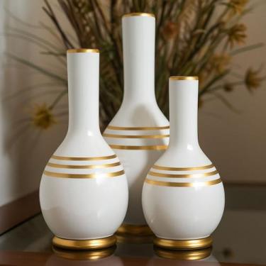 Imagem de 3 Vasos Decorativos Mesa Enfeite Rack Sala Decoração Estante - ARMAZEM
