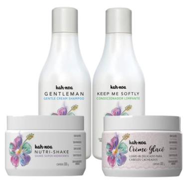Imagem de Kit Shampoo, Cond, Nutri-Shake e Creme Glacê Kah-Noa