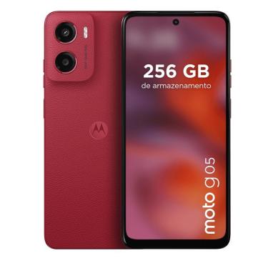 Imagem de Celular Smartphone Motorola Moto G05 256gb De Memória 4gb De Ram 4g Vermelho