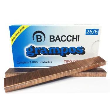 Imagem de Grampo Grampeador 26/6 Cobreado - Bacchi