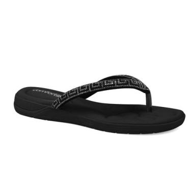 Imagem de Chinelo ortopédico comfortflex anabela sandalia conforto, Preto, 39