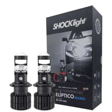 Imagem de Farol Led Lampada Projetor Eliptico Mini 6500k Canhão 35w - SHOCKLIGHT