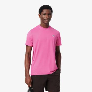 Imagem de Camiseta de Tênis Ultra Dry Stretch Jacquard - Lacoste, Rosa, P
