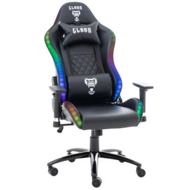 Imagem de Cadeira Gamer Escritório Clanm com Luzes de Led Rgb de Alto Conforto e