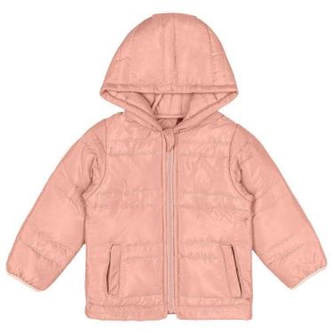 Imagem de Jaqueta Puffer Infantil Kyly Básica com Capuz Menina