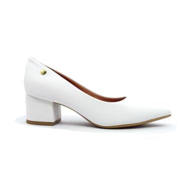Imagem de Sapato Scarpin Vizzano Feminino 1220315, 37, Pelica, Branco
