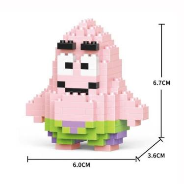 Imagem de Brinquedo Blocos de Montar Infantil Brinquedo Educativo Animais De Bri