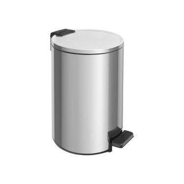 Imagem de Lixeira com Pedal Loop 12L Aço Inox Acabamento Polido com Balde Interno Cinza Tramontina