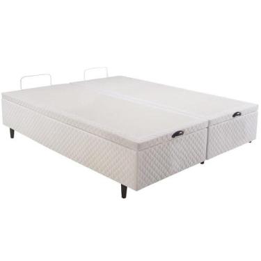 Imagem de Base Cama Box Baú Queen Herval Montana, 46x158x198 cm, Branco - 198036