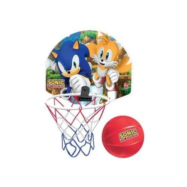 Imagem de  Tabela De Basquete Infantil Sonic Com Bola Tabela De Basquete Infanti