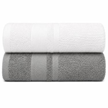 Imagem de Kit 2 Toalhas Banhão Gigante Master 90x160cm 100 Algodão Gramatura 550