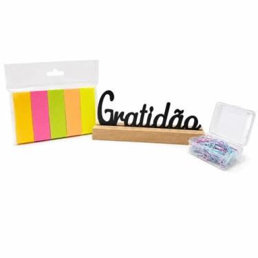 Imagem de Kit 500 Blocos De Recados Autoadesivos Post It + 70 Clips + Placa Grat