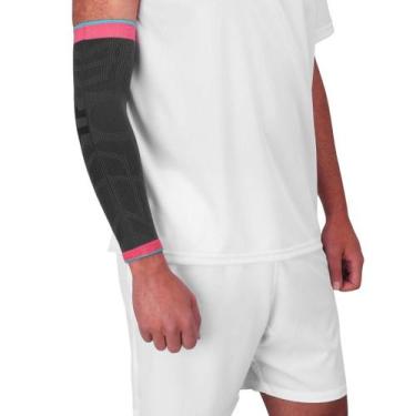 Imagem de Protetor De Braço N1 Sport Racket Cinza Rosa e Azul, G