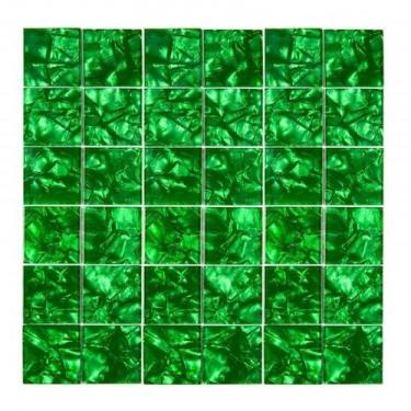 Imagem de Kit 1m² Pastilha de Vidro Mesclada 30cm x 30cm Verde Glass Mosaic