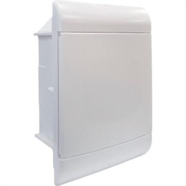 Imagem de Centrinho Steck Pvc Embutir Branco Para 5 Disjuntores Din Sem Barramen