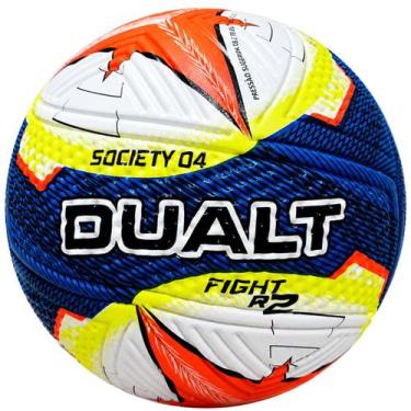 Imagem de Bola Society Juvenil Dualt Fight R2 N4, Azul, Amarelo, 4