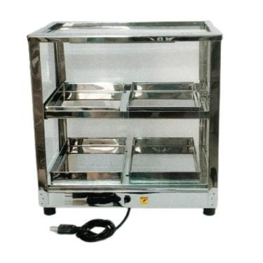 Imagem de Estufa para Salgados Elétrica 4 Bandejas Dupla Inclinada Vitrine Aquec
