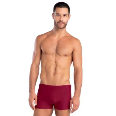 Imagem de Sunga Masculina Boxer Lisa Mash, P, Vermelho escuro
