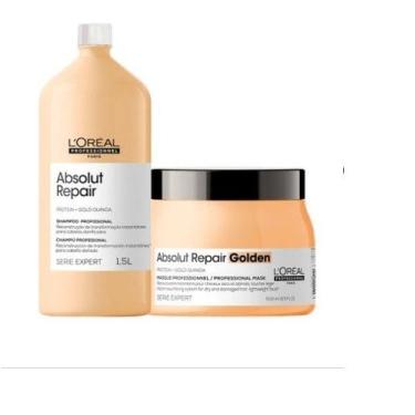 Imagem de Kit L'Oréal Absolut Repair - Shampoo 1,5L + Máscara Golden 500g