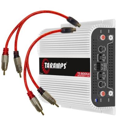 Imagem de Módulo Taramps TS800x4 2 Ohms + 2 Cabos Y KX3 Eco 2 Machos / 1 Fêmea