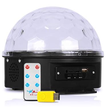 Imagem de HTOOLS Bola de Luz Led Rgb Musical para Iluminação de Festa com Mp3, Entrada Usb Sd e Pendrive