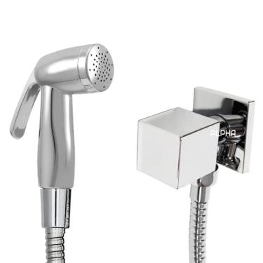 Imagem de Ducha Higiênica Acabamento Quadrado ABS Cromada ¼ Volta Cor:Cromado