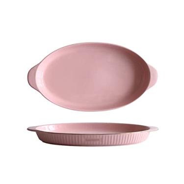 Imagem de Prato de macarrão para casa, pratos de jantar de cerâmica grandes, 32 cm, retangular, com alça dupla de orelha, prato de jantar de porcelana, prato de jantar seguro para lava-louças