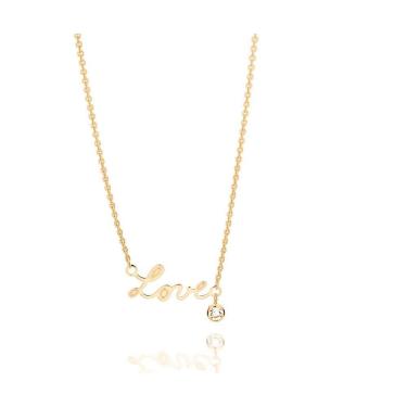 Imagem de Gargantilha Feminina Rommanel Com Pingente Love 45cm 531531