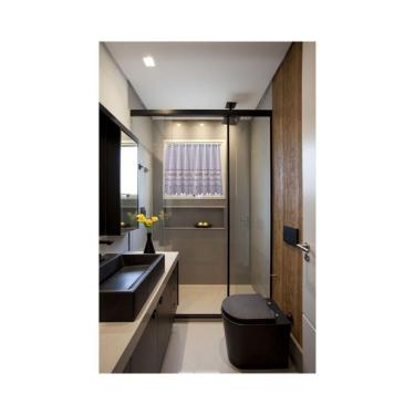 Imagem de Cortina Para Janela de Banheiro De Renda 090x0,80 Flor Queimada