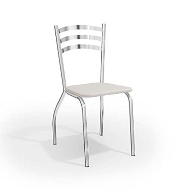 Imagem de Conjunto 4 Cadeiras Portugal Crome 4C007CR-106 Branco - Kappesberg