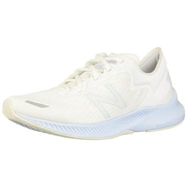 Imagem de New Balance Tênis de corrida feminino Dynasoft Pesu V1, Branco/UV Glo/Preto, 5 Wide