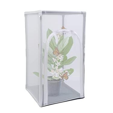 Imagem de Gaiola grande de habitat de borboleta monarca de 76,2 cm, para ambientes externos, gaiola de malha de insetos (tubo de 19 mm de diâmetro)