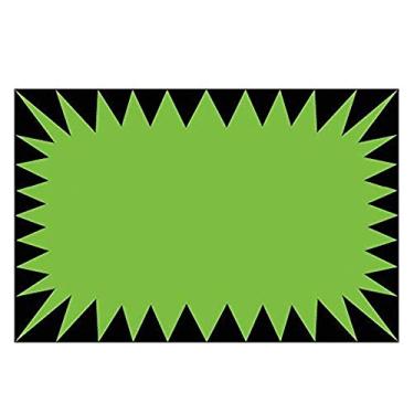 Imagem de Embalagem com placa verde de varejo Genius Price Burst 60. Promova as vendas com etiquetas de exibição brilhantes. Cartas duráveis, fáceis de escrever em estrelas são para quintal, propriedade e garagem venda, arrecadação de fundos, loja, mercado de negócios e pulgas.