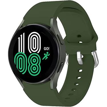 Imagem de Pulseira Sport Silicone Compatível Com Galaxy Watch 4 - (C7COMPANY) (Verde Exército)