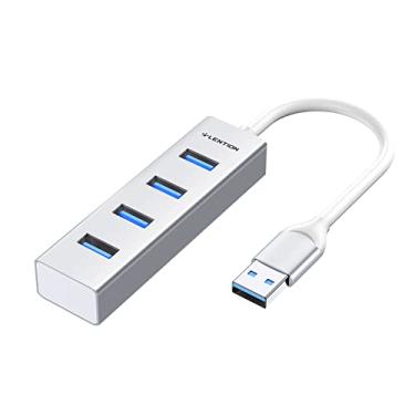 Imagem de LENTION Hub USB 3.0 com 4 portas tipo A, adaptador USB multiportas, compatível com MacBook Air/Pro 2009-2015, Surface Pro/Book, Chromebook, Mais, Driver estável certificado Ultra Slim Hub(CB-H22s, prata)