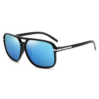 Imagem de Óculos de Sol Masculino Polarizado Quadrado UV400 (Azul)