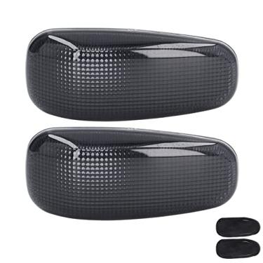 Imagem de 2 peças de lente de luz de seta lateral, lente de luz de seta lateral ABS com juntas de substituição para SPRINTER 2500 3500 2003-2006 (preto)