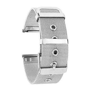 Imagem de burko Pulseiras de Relógio de Aço Inoxidável de 22Mm Pulseira de Malha de Liberação Rápida Pulseira de Metal de Substituição com Fivela de Cinto Pulseira Espova Pulseira Compatível com Relógio
