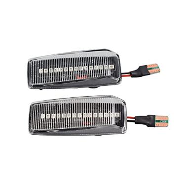 Imagem de Hacreyatu Conjunto de lâmpada de seta lateral para-lama frontal com lente fumê para Mercedes – Benz C E S SL Class W201 190 W202 W124 W140 R129 (limpo)