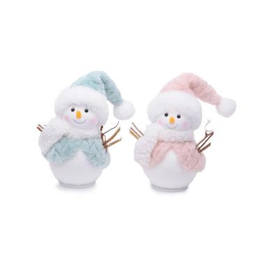 Imagem de Enfeite Natal Boneco Neve C/gorro 12x09x07cm C/2 1017036