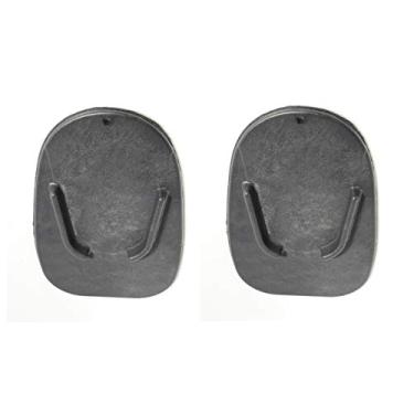 Imagem de Pacote com 2 placas pretas para suporte de motocicleta | Base para almofada de placa de suporte para motor de motocicleta, bicicleta de sujeira, perfeita para estacionar em asfalto quente e superfícies macias, multicolorido