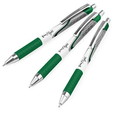 Imagem de Zebra Canetas esferográficas clássicas Z-Grip – 1,2 mm – Verde – Pacote com 3