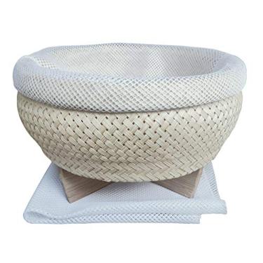 Imagem de Plai Na Thai Sticky Cesta de arroz vaporizador panela de bambu panela elétrica comida asiática