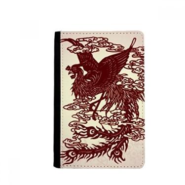 Imagem de Porta-passaporte retrato animal pássaro fênix chinês porta-passaporte notecase burse carteira capa porta-cartão, Multicolor