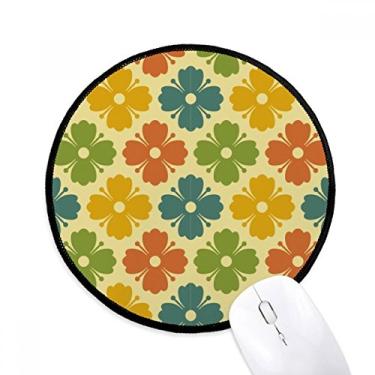 Imagem de DIYthinker Cor doce flores grama pétalas tapete de mouse desktop escritório tapete redondo para computador